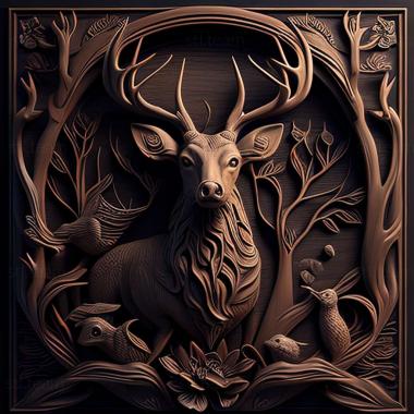 3D model The Deer God game (STL)